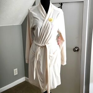 Juicy Couture Short Robe, Creme/Pink, Women's S/M, New, Very Soft